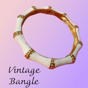 Elegant Gold and White Bangle